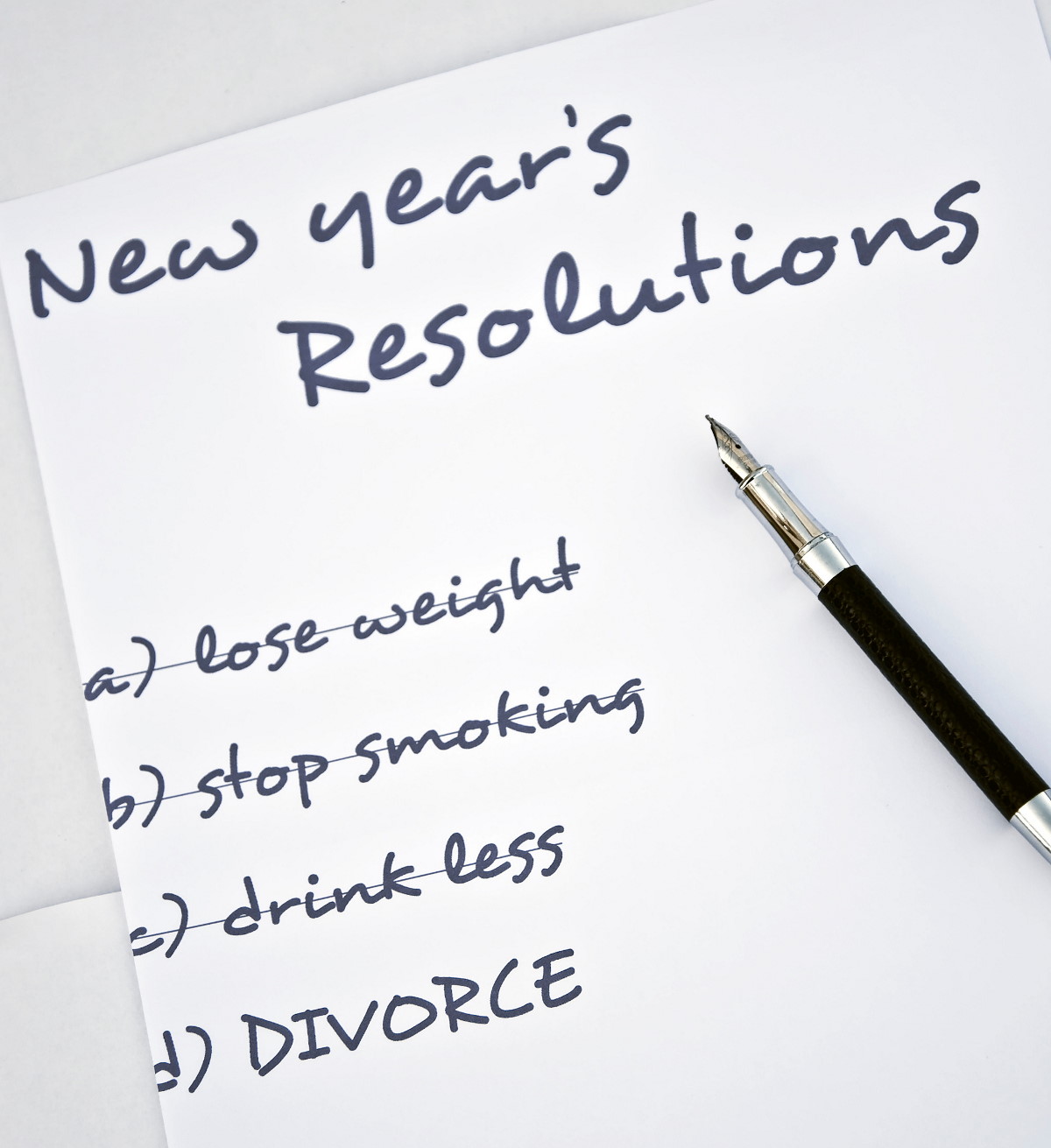New year resolution divorce